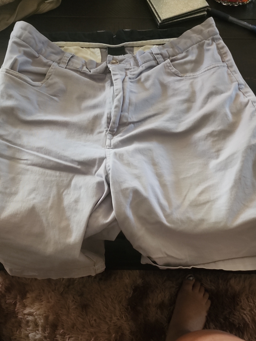 Men's Flat Front Casual Shorts in Light Gray - Everyday Staple